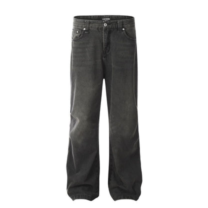 Men's Fashion Washed Denim Punk Pants