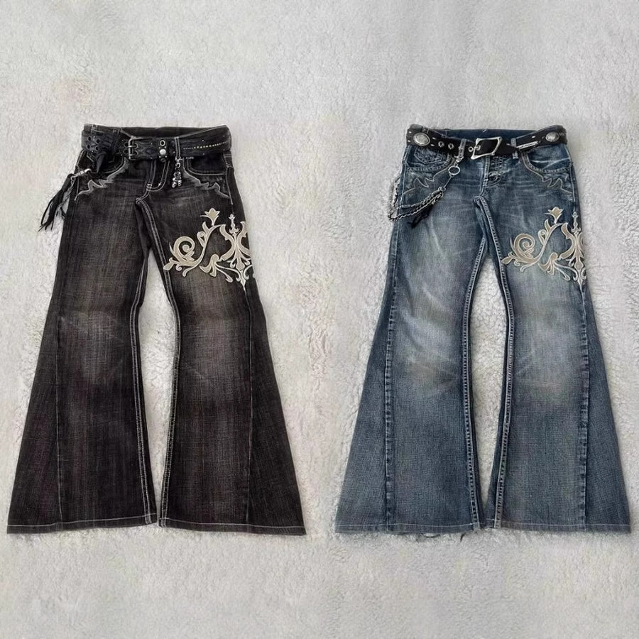 Machine Embroidery Jeans For Women