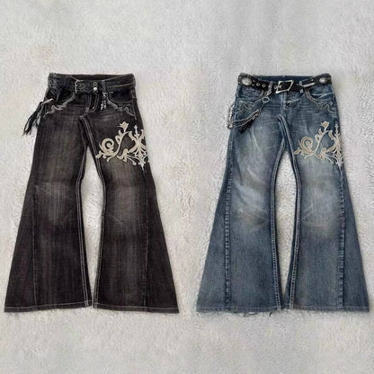 Machine Embroidery Jeans For Women