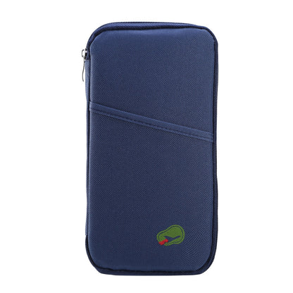 Travel Passport Wallet – Water-Repellent Zipper Case with 12 Card Slots, Ticket & ID Holder, Phone & Document Organizer