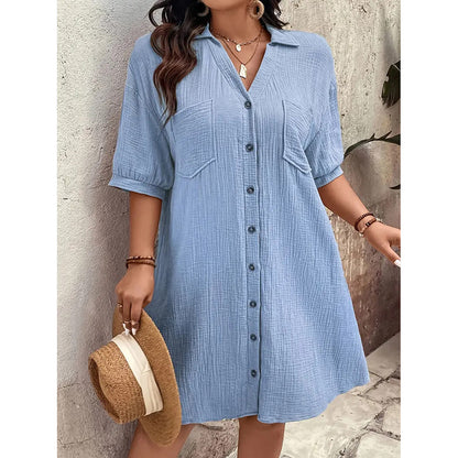 Women's Cotton Shirt Dress