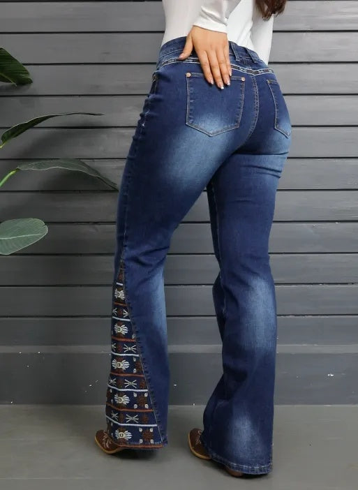 Women's High-Waist Heavily Ripped Jeans