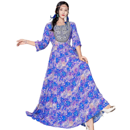 Fashion Personalized Ethnic Style Cotton Dress