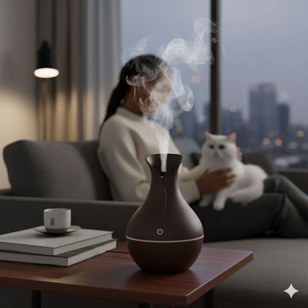 Luxury Dark Brown Ultrasonic Humidifier
