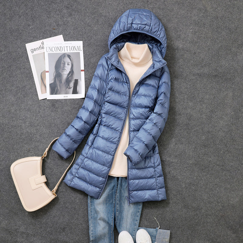 Women's Mid-length Fashion Lightweight Down Jacket