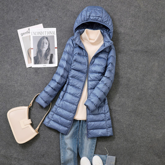 Women's Mid-length Fashion Lightweight Down Jacket