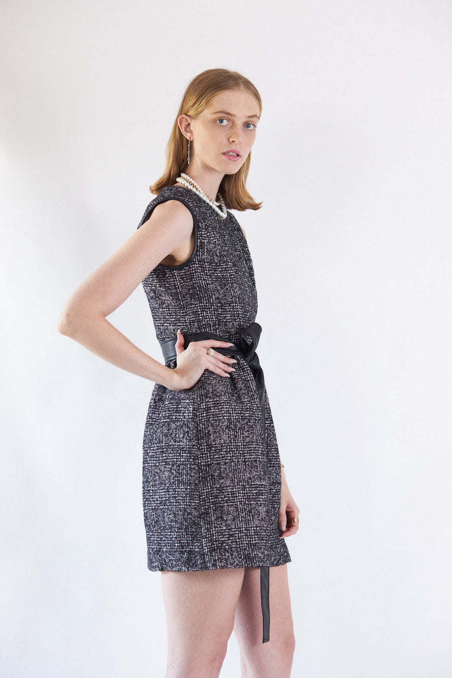 Clarette Wool-Blend Tweed Dress