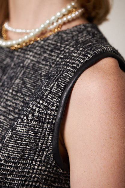 Clarette Wool-Blend Tweed Dress