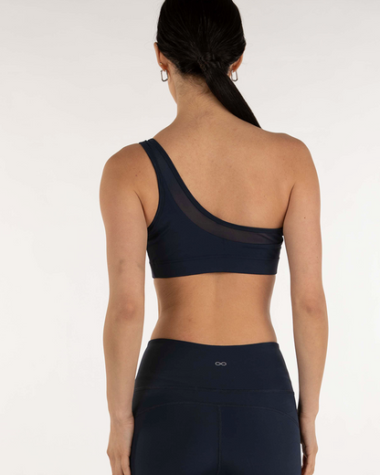 Narevia One-Shoulder Mesh Bra