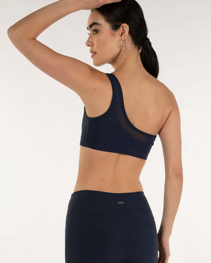 Narevia One-Shoulder Mesh Bra