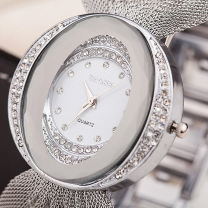 Women’s Fashion Mesh Strap Watch – Silver/Metal Tone