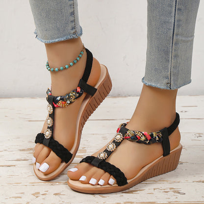 Bohemian Braided Sandals For Women