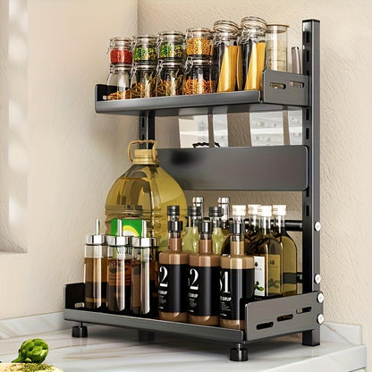 1 Piece Stainless Steel Multi-layer Spice Rack Suitable For Kitchen