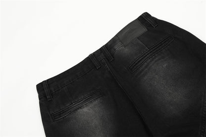 Inkjet Straight-leg Denim Overalls Men