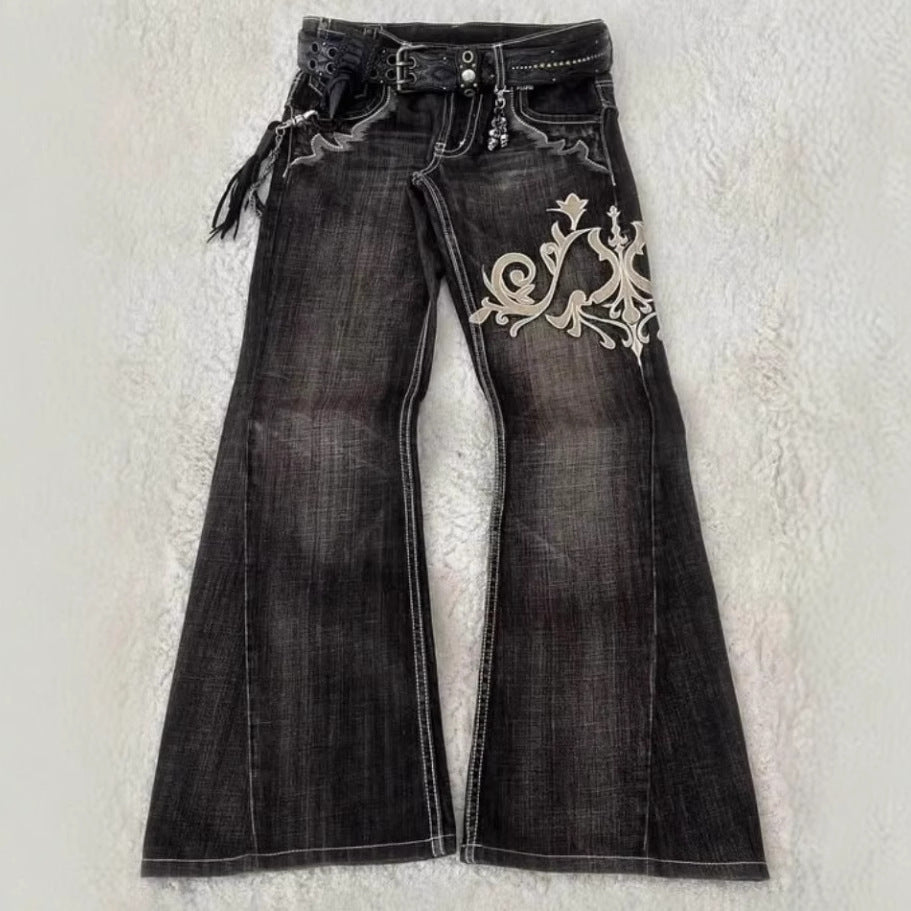Machine Embroidery Jeans For Women