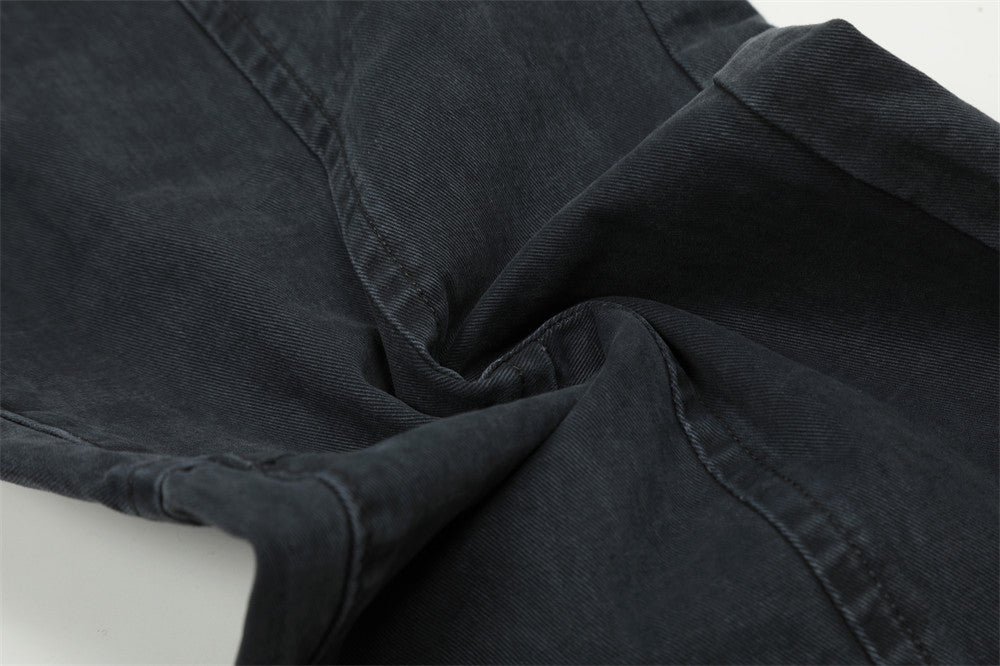 Washing Water Denim Straight-leg Trousers Men