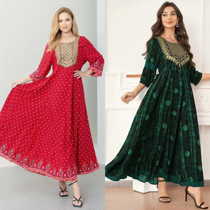 Fashion Personalized Ethnic Style Cotton Dress