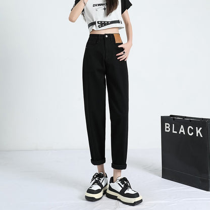 High Waist Straight Harem Jeans For Women