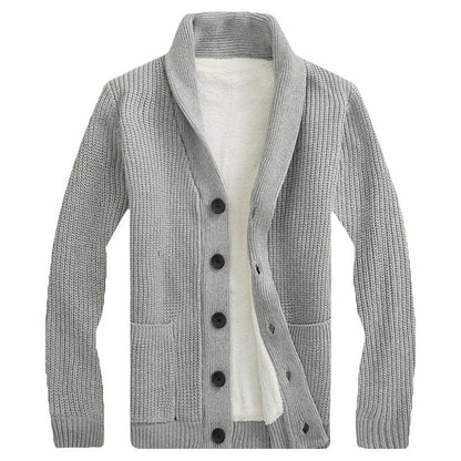 Autumn And Winter Sweater Knitwear Men's Cardigan Lapel