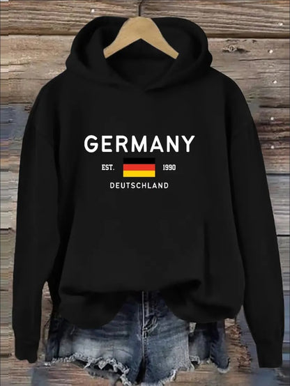 Cozy Germany Print Hoodies