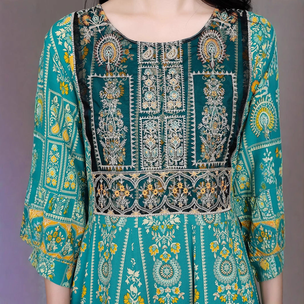 Ethnic Style Embroidery Artistic Retro Bohemian Style Dress