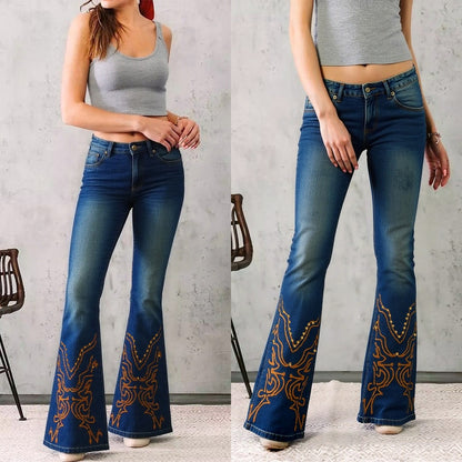 Women's High-Waist Heart Cut-out Jeans