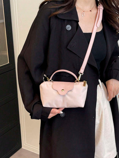Women’s Solid Color Crossbody Handbag – Fashionable Dumpling Bag