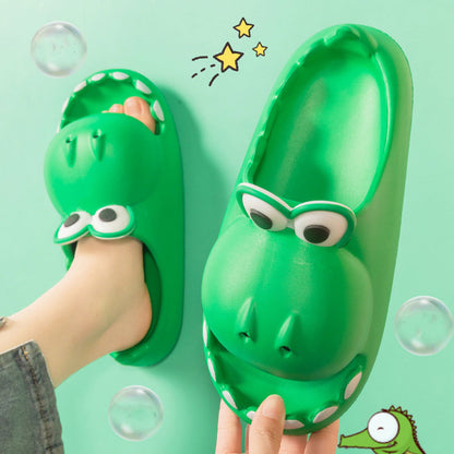 Kids Dinosaur Slippers – Cute Summer EVA Cartoon Sandals for Children & Parents