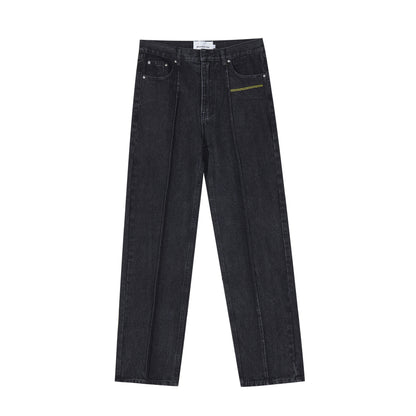 Women’s Deconstructed Stitching Straight Jeans