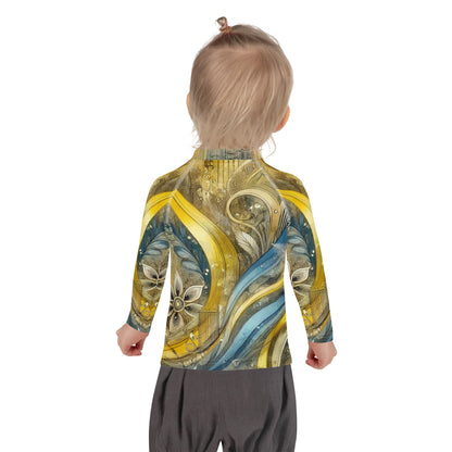 Kids Rash Guard with Ukrainian Abstract Design