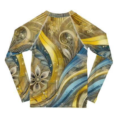 Kids Rash Guard with Ukrainian Abstract Design