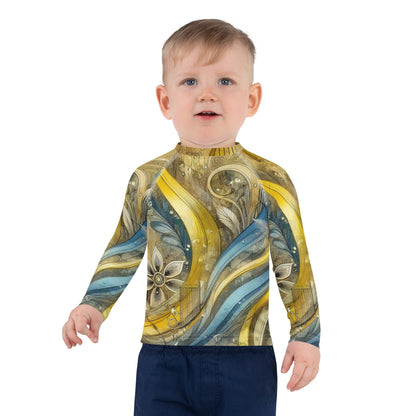 Kids Rash Guard with Ukrainian Abstract Design