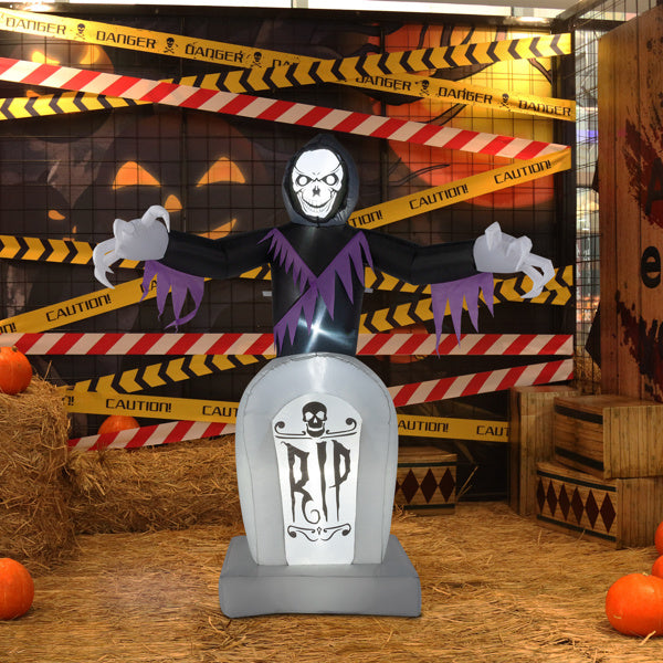 Grim Reaper And Grave, Halloween Inflatable Decoration