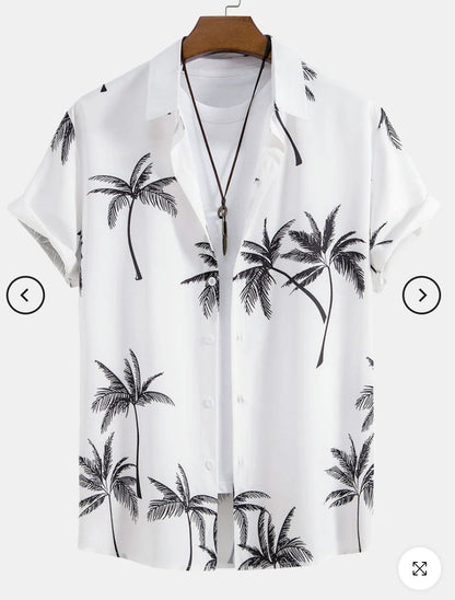 Fashion Men's Art Printed Short Sleeve Shirt