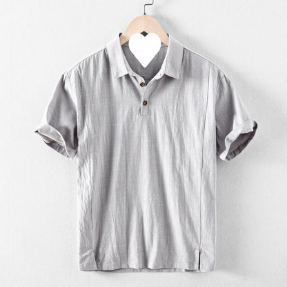 Men's Linen Shirt Solid Color