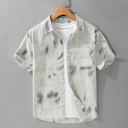 Summer Menswear Simple Printed All-matching Short Sleeve