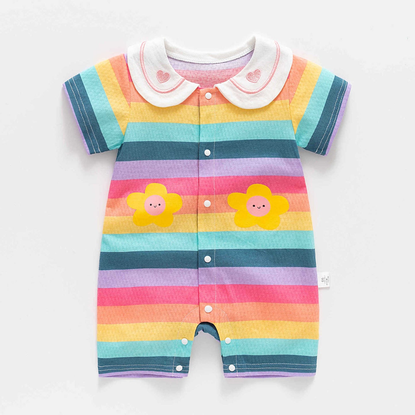 Baby Boys’ Summer Jumpsuit – Thin Cotton Short Sleeve Toddler Clothes