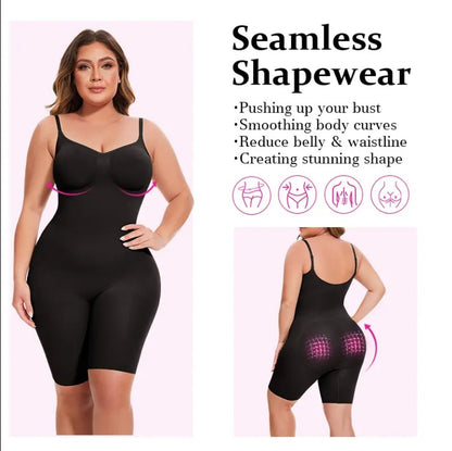 SEAMLESS Postpartum Abdomen Shapewear Sculpting Short Mid Thigh Slimming Body Shaper For Women Tummy Contro