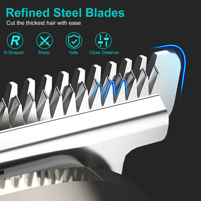 All-In-One Men’s Beard Trimmer – 5-in-1 Waterproof Cordless Grooming Kit with Hair Clipper & Nose Trimmer