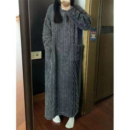 Winter Coral Fleece Sleepwear Women's Nightgown
