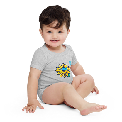 Baby Bodysuit with Sunflower & Ukrainian Flag