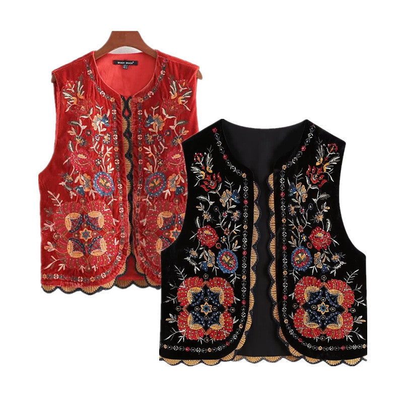 Babyshka style Vyshyvanka Waistcoat