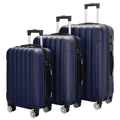20/24/28 Inch Navy Blue 3-in-1 ABS Aluminum Alloy Spinner Trolley Luggage Set with Handle