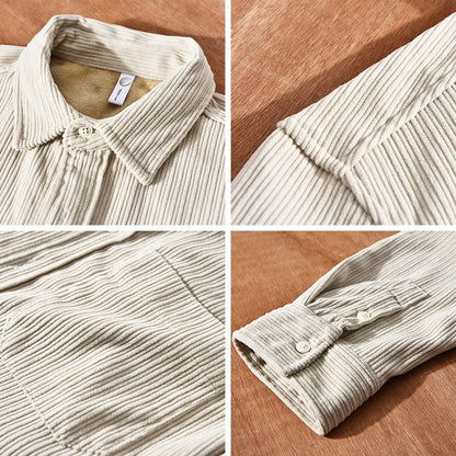 Thickened Velvet Padded Shirt Men's Loose Leisure Warm Top