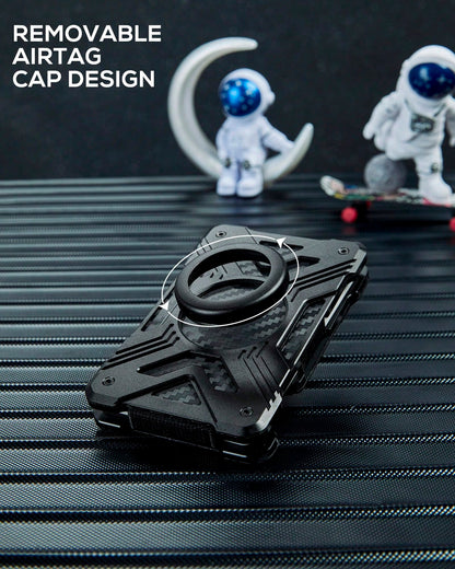 Men’s Minimalist AirTag Wallet – RFID Blocking Slim Metal Card Holder with Money Clip