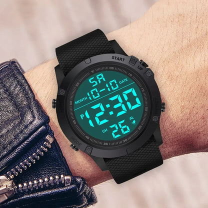 Waterproof Digital Sports Watch Military Tactical LED Backlight Wristwatch for Men