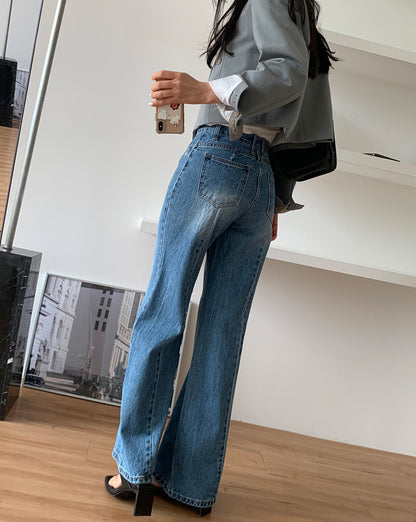 Retro High Waist Jeans For Women