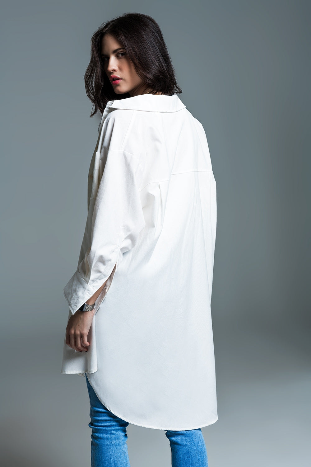 Naeryn Boyfriend Shirt – 3/4 Sleeve