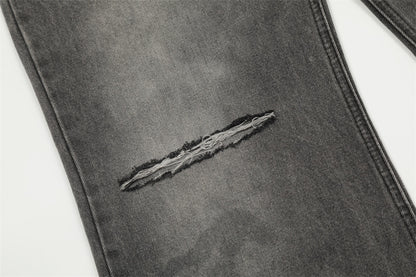 Punk Make Old Ripped Denim Trousers Men