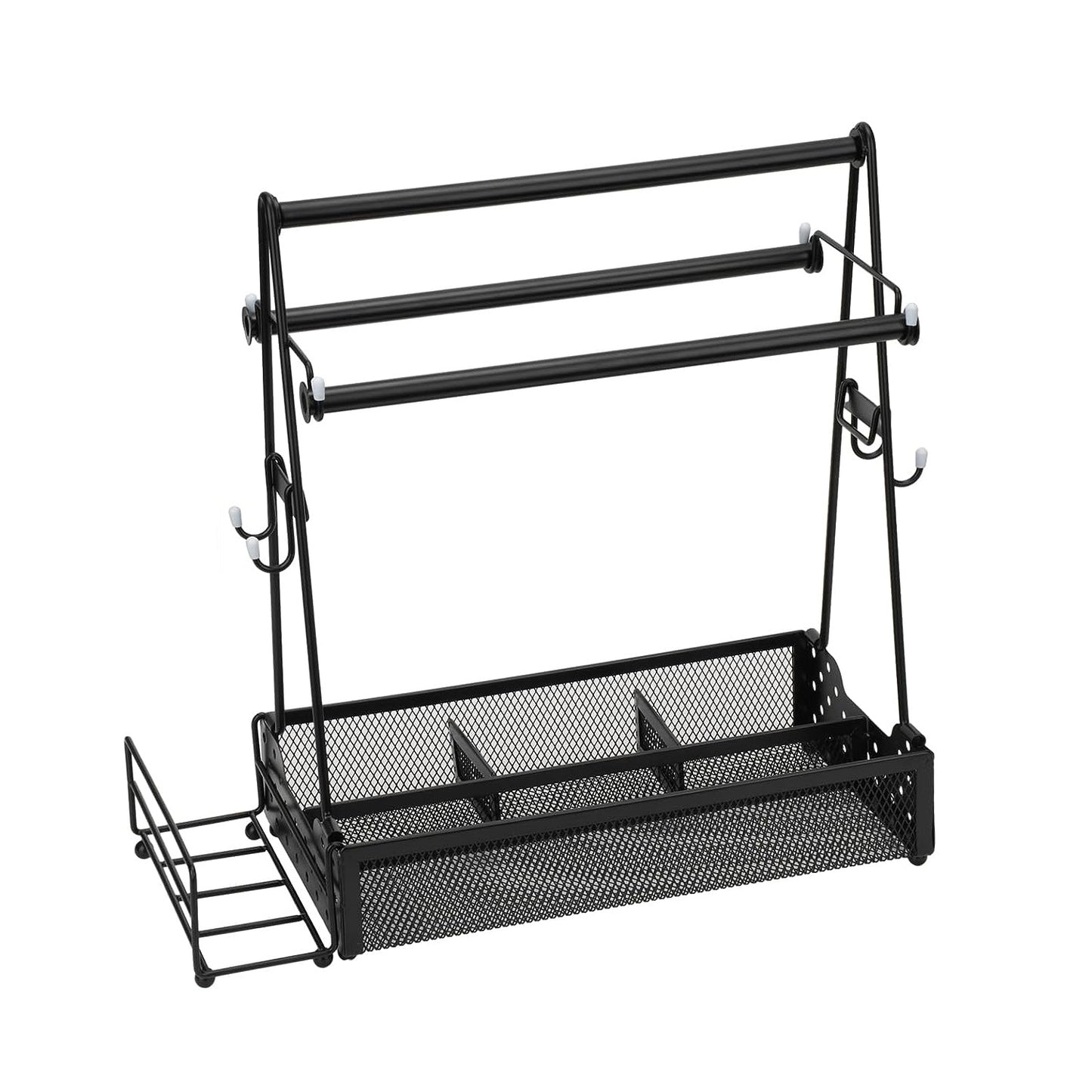 Metal Grill Caddy With Paper Towel Holders Utensil Holder